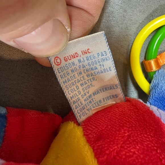 RARE Baby Gund Tutti Frutti 58331 Red Dog Hanging Activity Toy Plush Lovey - Picture 7 of 10